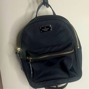 NWOT Kate Spade Black Bradley Wilson Small Backpack Nylon & Leather Trim